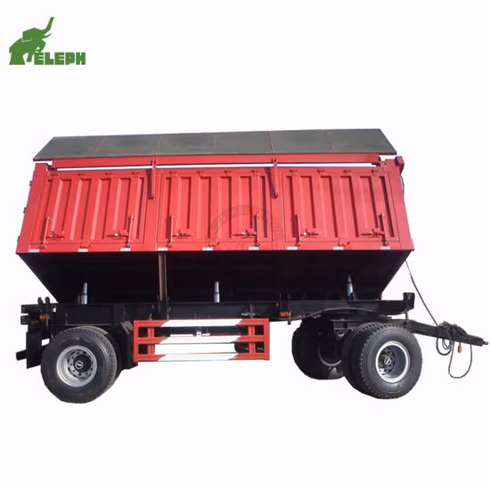 2 Axles Drawbar Wings Open Box Trailers