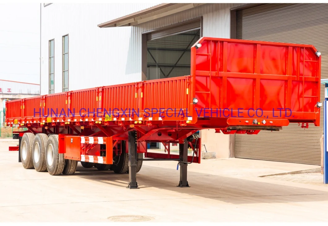 3 Axle China Manufacture Side Dump Tipper Truck Semi Trailer