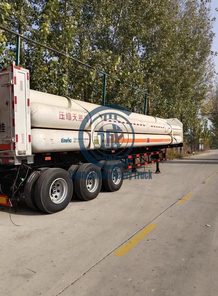 CNG/LPG Tank Semi Truck Trailer 6-12 Tubes CNG Truck Gas for Compressed Natural Gas Transporting