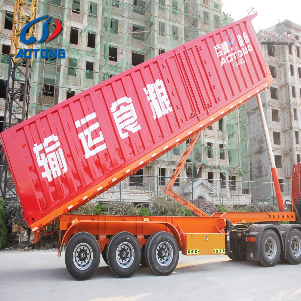 2 or 3 Axles Tipper Cargo Truck Trailer Sand Rock Coal Transport Tipping Trailer Tri Axles 50-80tons Side Dump Tipper Semi Trailer