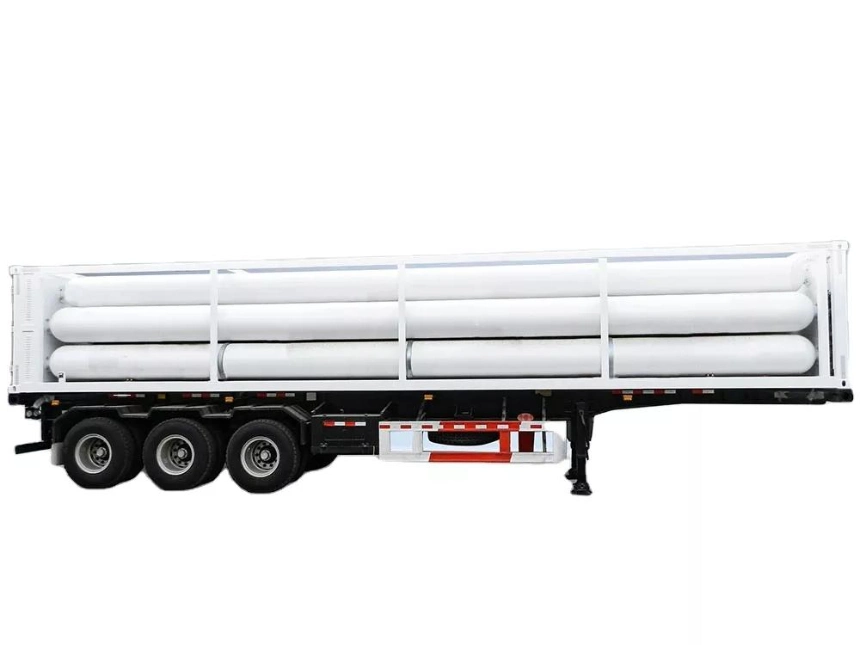 Used CO2 LNG CNG Tube Transport LPG Gas Road Tanker Trailer 12 CNG Tubes Trailer Truck Semi Trailer