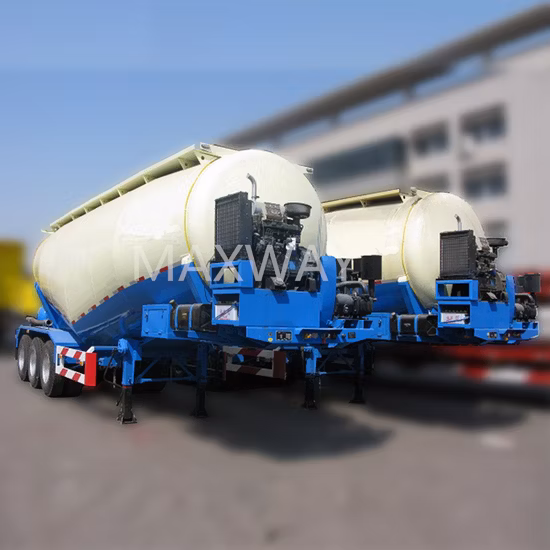 Cina Rimorchio per semi di silo di cemento sfuso da 50 metri cubi, rimorchio per cisterna per polvere secca a 3 assi