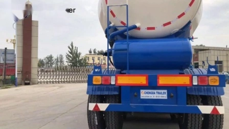 Chengda nuovissimo rimorchio cisterna per cemento in polvere sfusa a tre assi 40cbm 45cbm con silo secco